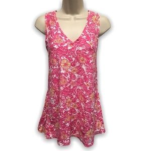 Lilly Pulitzer pink and yellow tank top cotton
